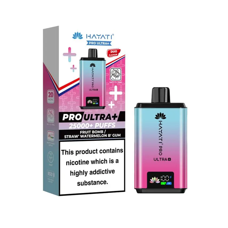 Hayati Pro Ultra+ 25K Prefilled Pod Kit Fruit Bomb- Straw' Watermelon B'Gum