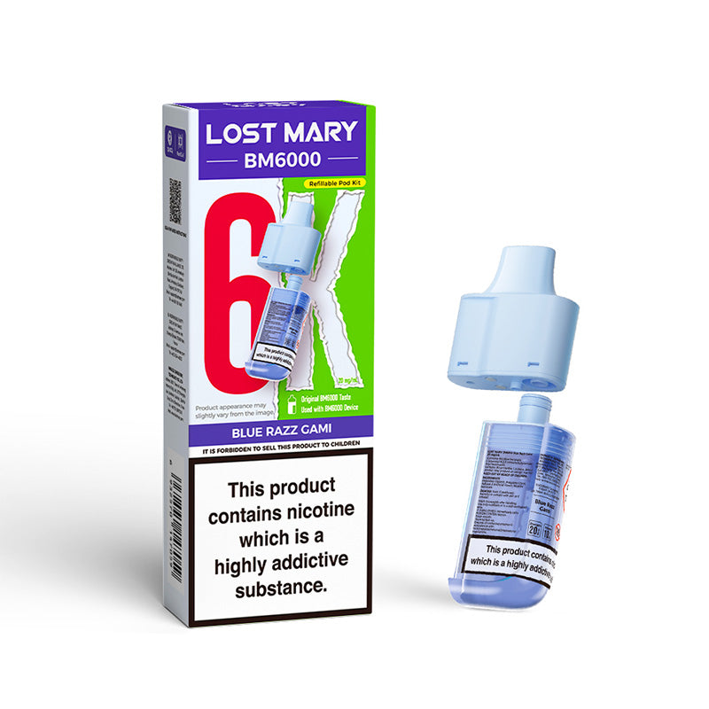 Lost Mary BM6000 Replaceable Pod (BLUE RAZZ GAMI)