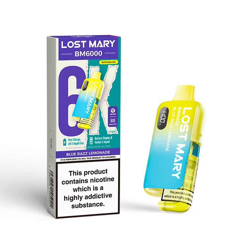 Lost Mary BM6000 Refillable Kit (BLUE RAZZ LEMONADE)