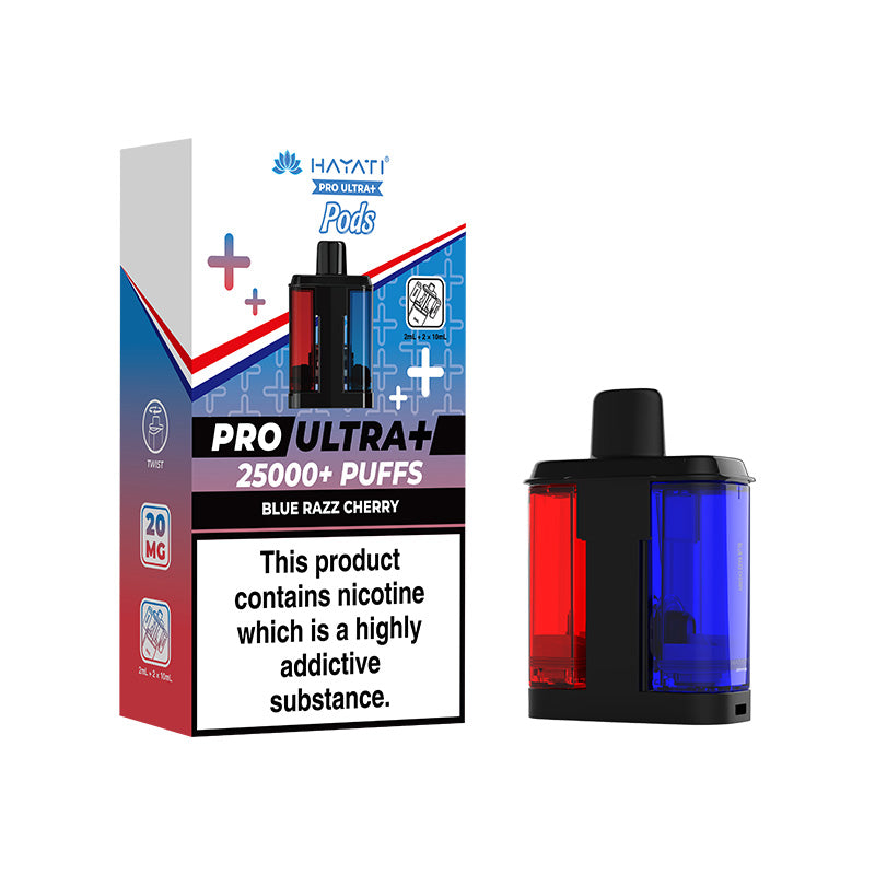 Hayati Pro Ultra+ 25K Prefilled Pods Blue Razz Cherry