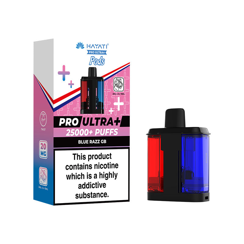 Hayati Pro Ultra+ 25K Prefilled Pods Blue Razz GB
