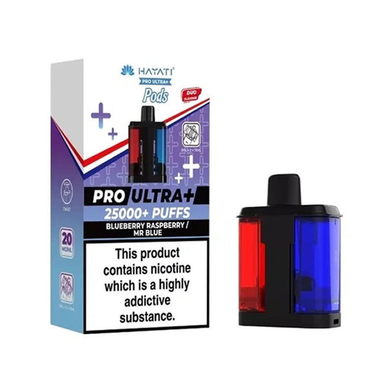 Hayati Pro Ultra+ 25K Prefilled Pods Blueberry Raspberry- Mr Blue