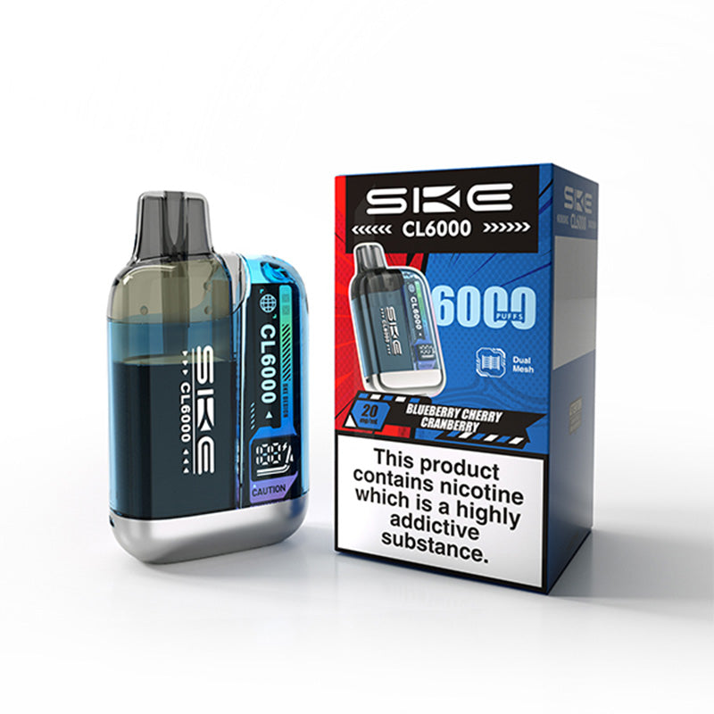 SKE Crystal CL6000 Legal Big Puff Device (BLUEBERRY CHERRY CRANBERRY)
