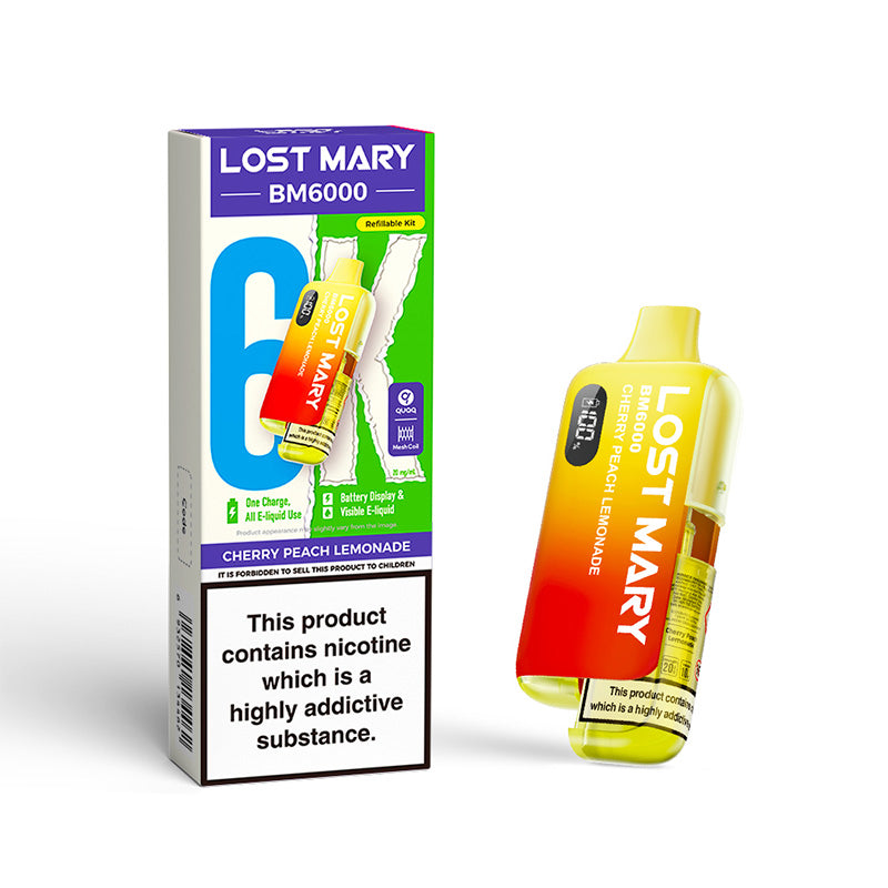 Lost Mary BM6000 Refillable Kit (CHERRY PEACH LEMONADE)