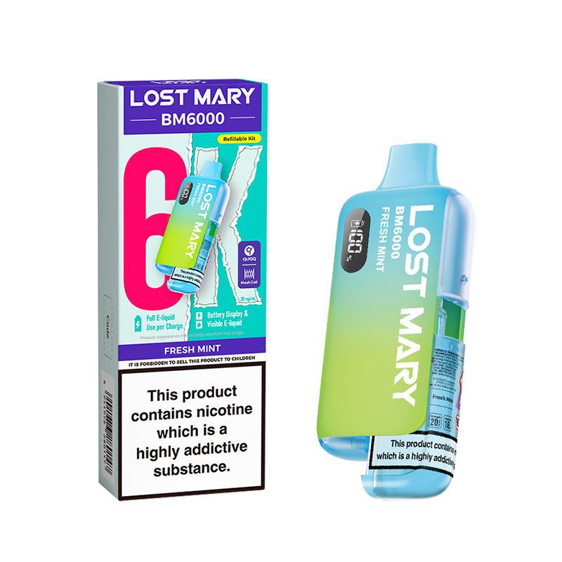 Lost Mary BM6000 Refillable Kit (FRESH MINT)
