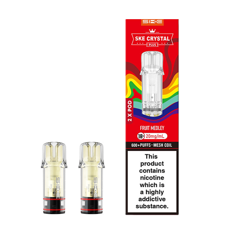 SKE Crystal Plus Prefilled Pods 2 Pack (FRUIT MEDLEY)