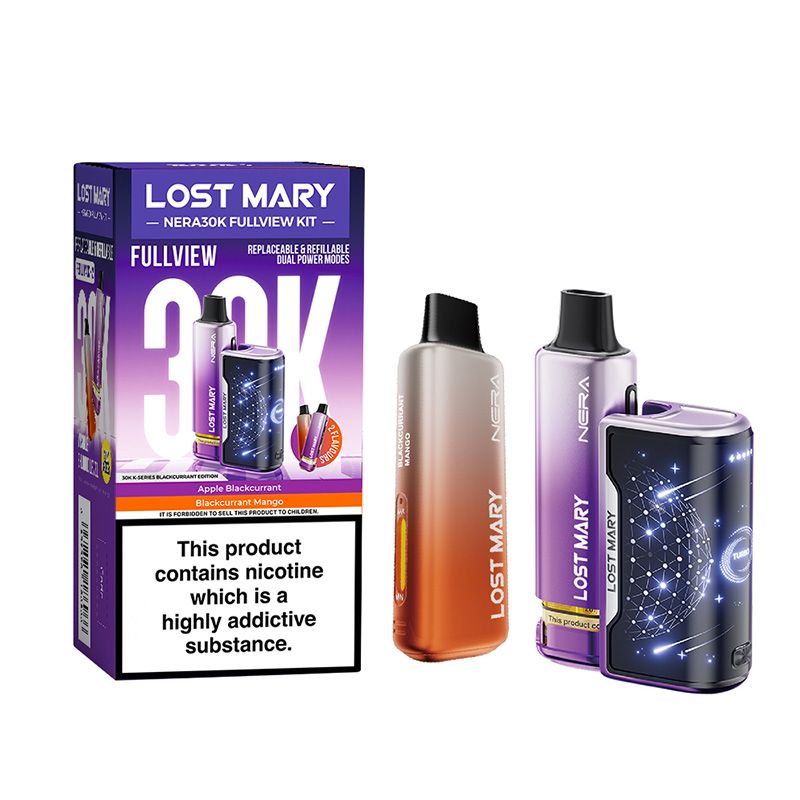 Lost Mary Nera 30K Fullview 20mg Big Puff Device (BLACKCURRANT EDITION)