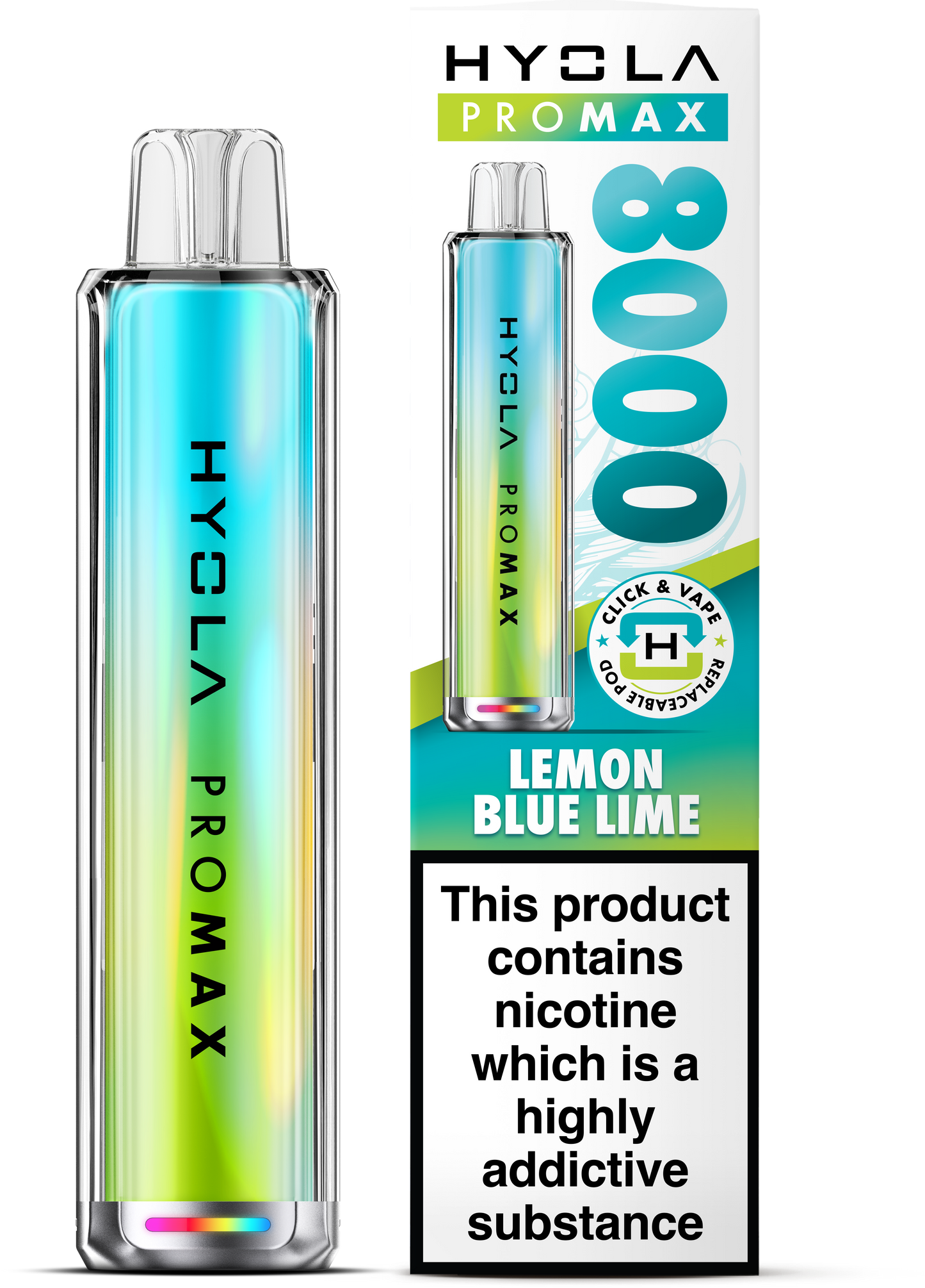 Hyola Pro Max 8000 Prefilled Pod Kit (Lemon Blue Lime)