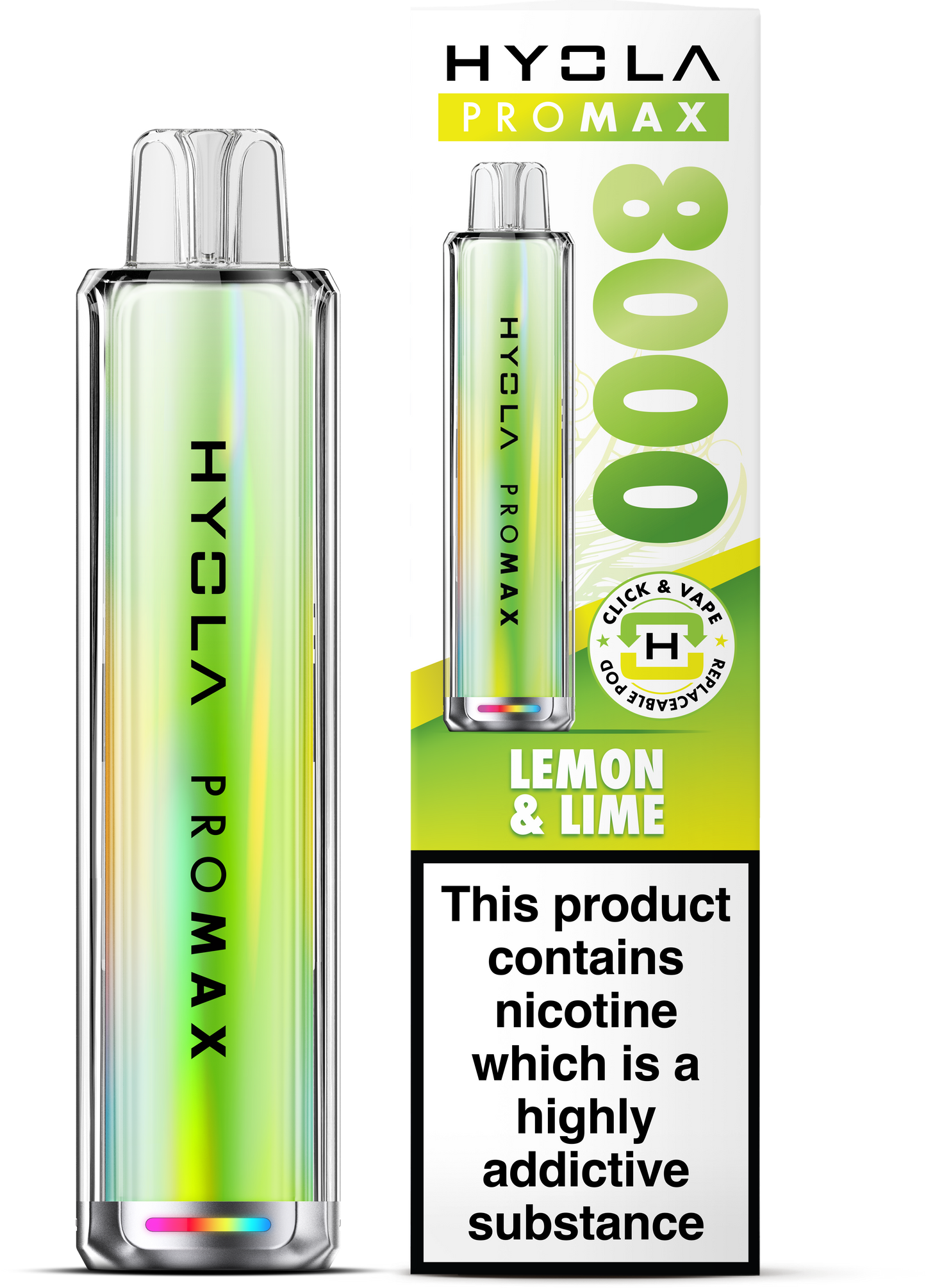 Hyola Pro Max 8000 Prefilled Pod Kit (Lemon & Lime)
