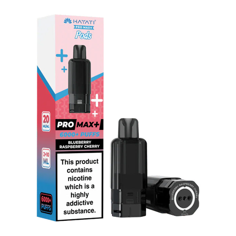 Hayati Pro Max+ 6K Prefilled Replacement Pods Blueberry Raspberry Cherry