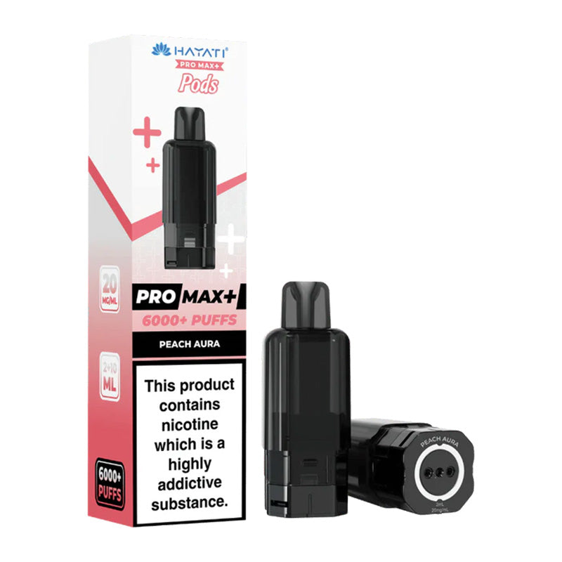 Hayati Pro Max+ 6K Prefilled Replacement Pods Peach Aura
