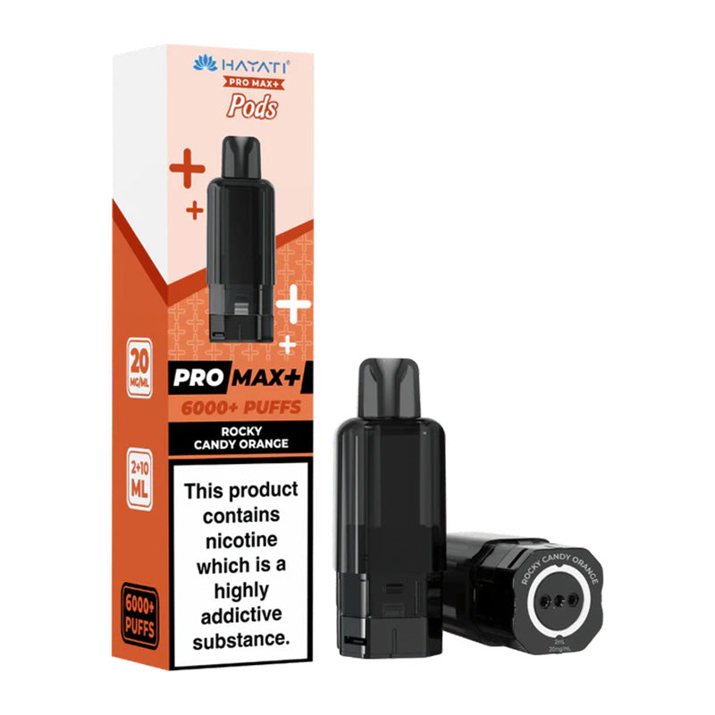 Hayati Pro Max+ 6K Prefilled Replacement Pods Rocky Candy Orange