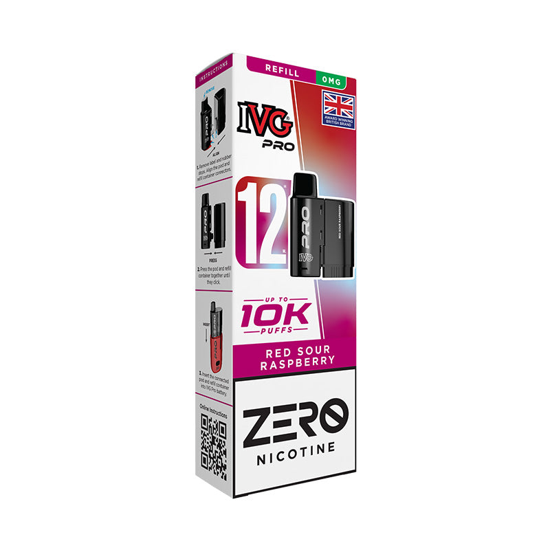 IVG Pro 12 0mg Prefilled Pod (RED SOUR RASPBERRY)
