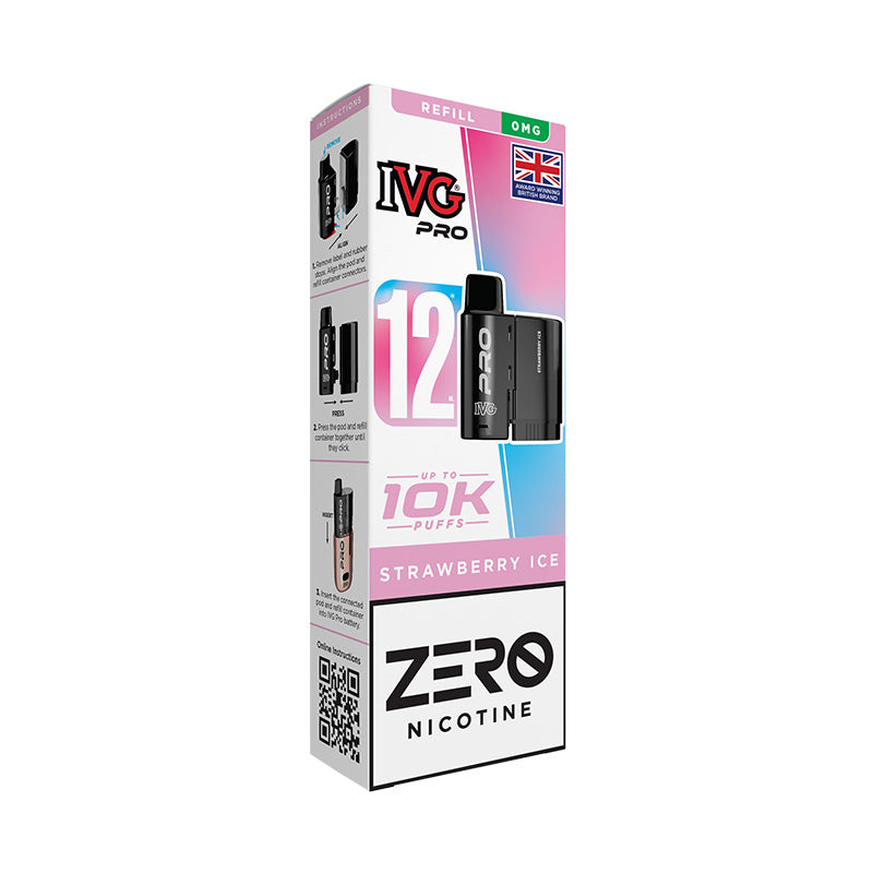 IVG Pro 12 0mg Prefilled Pod (STRAWBERRY ICE)