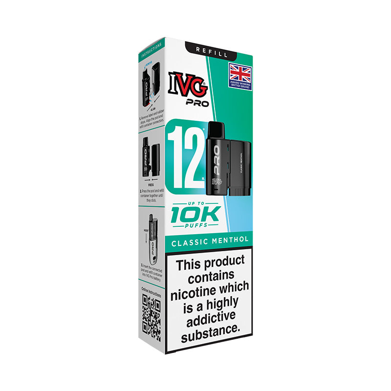 IVG Pro 12 20mg Prefilled Pod (CLASSIC MENTHOL)