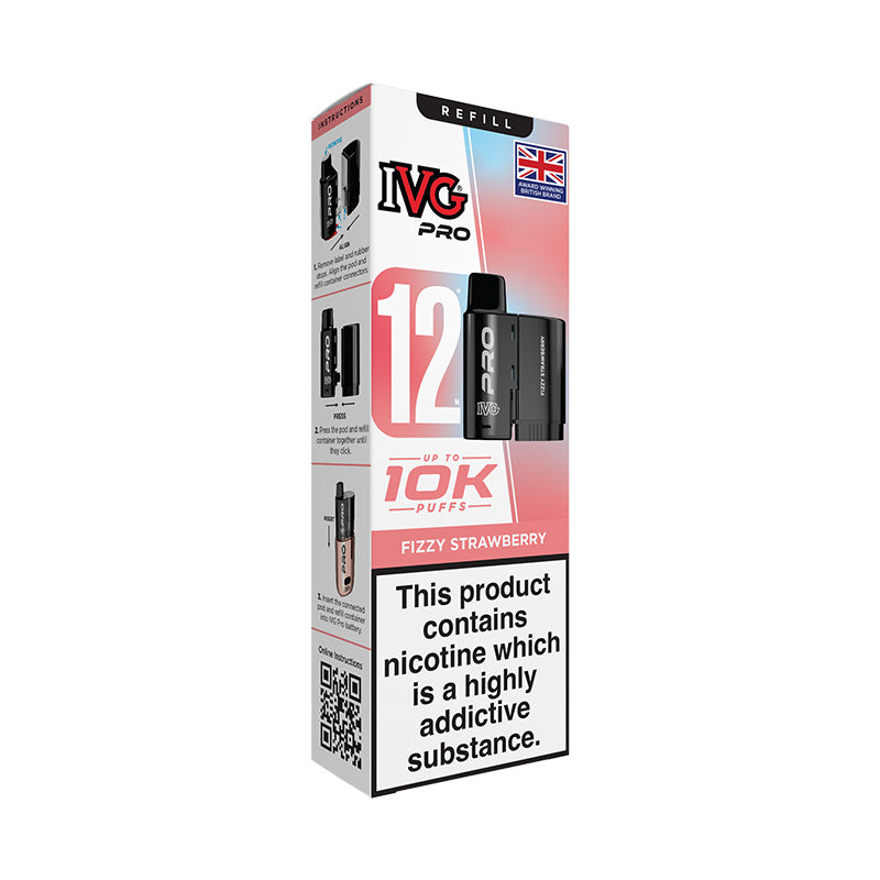 IVG Pro 12 20mg Prefilled Pod (FIZZY STRAWBERRY)