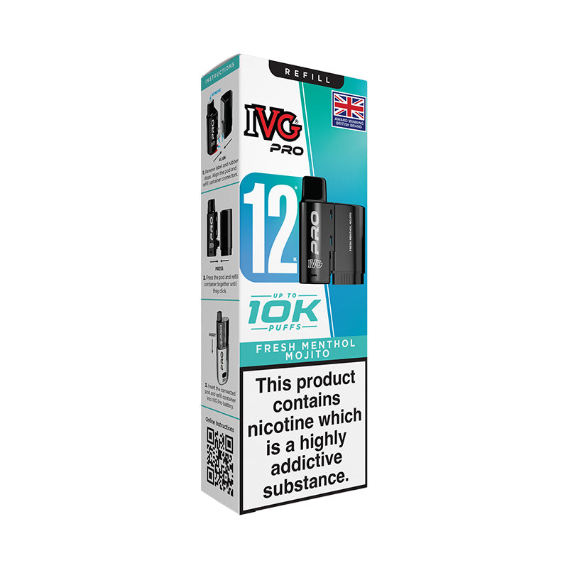 IVG Pro 12 20mg Prefilled Pod (FRESH MENTHOL MOJITO)