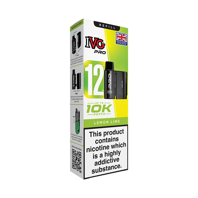 IVG Pro 12 20mg Prefilled Pod (LEMON LIME)