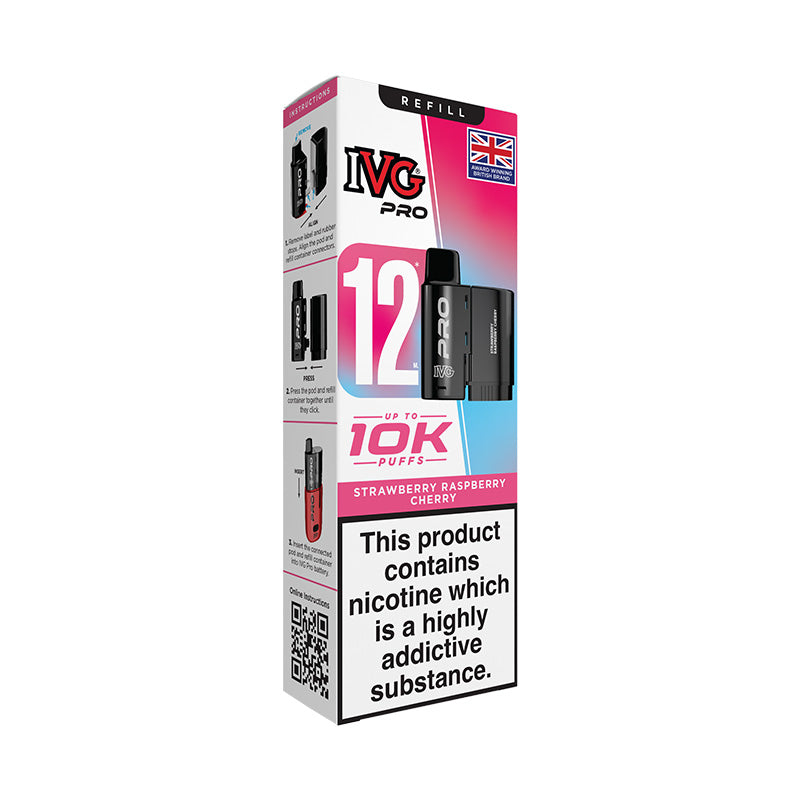 IVG Pro 12 20mg Prefilled Pod (STRAWBERRY RASPBERRY CHERRY)