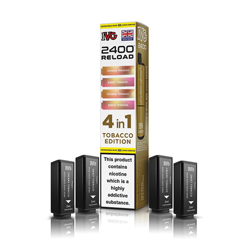 IVG 2400 4 In 1 Prefilled Pods (TOBACCO EDITION)