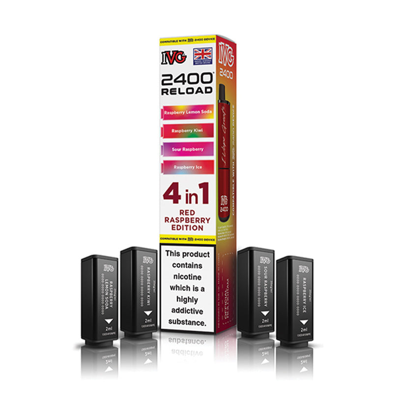 IVG 2400 4 In 1 Prefilled Pods (RED RASPBERRY EDITION)