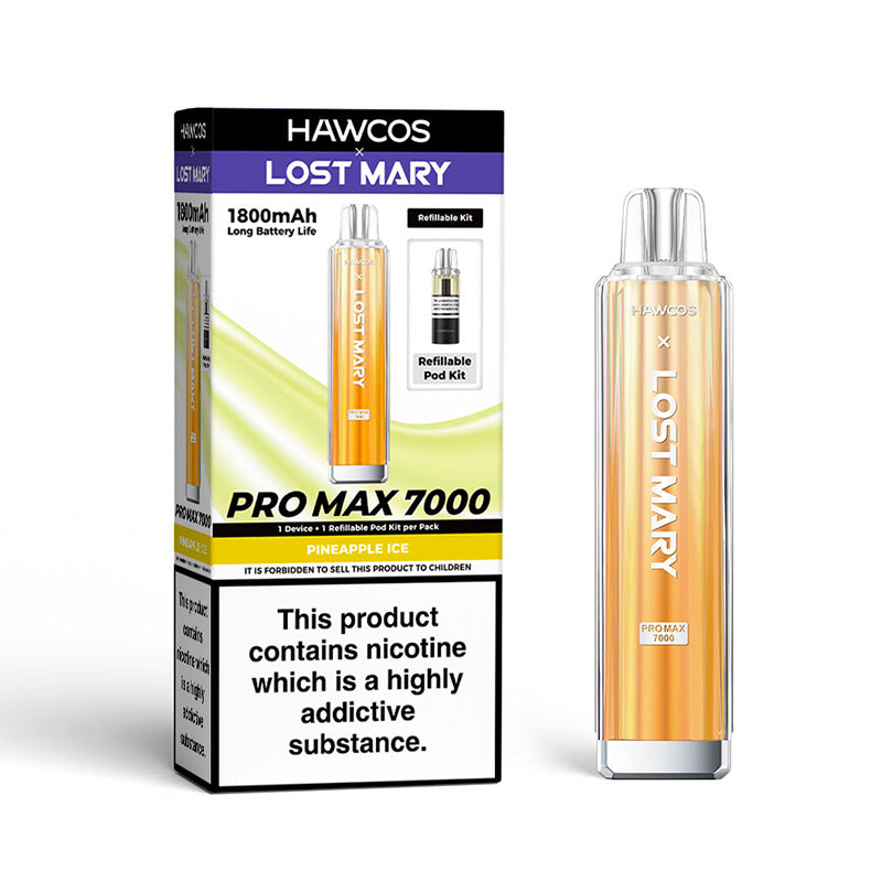 HAWCOS x Lost Mary Pro Max 7000 Refillable Kit (PINEAPPLE ICE)