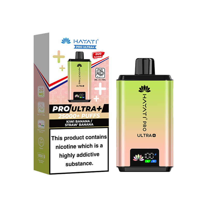 Hayati Pro Ultra+ 25K Prefilled Pod Kit Kiwi Banana Strawberry Banana