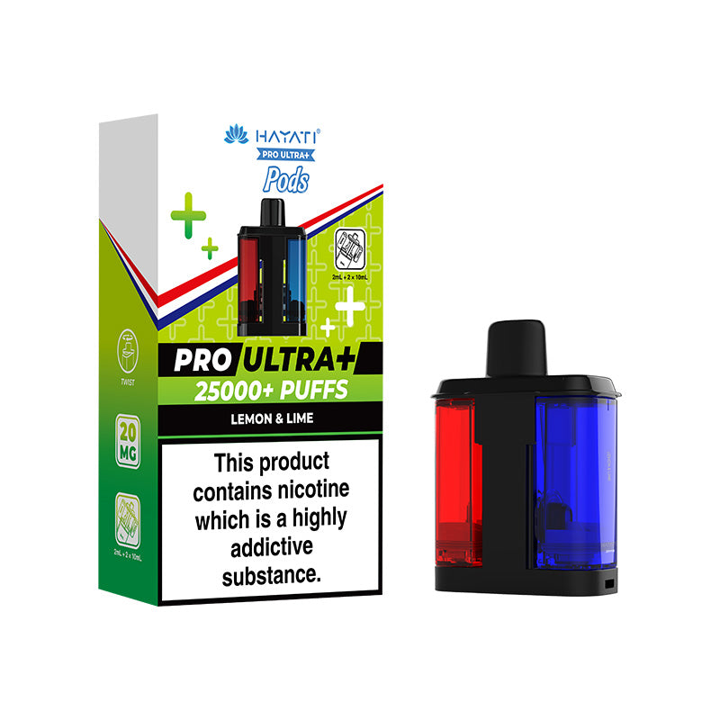 Hayati Pro Ultra+ 25K Prefilled Pods Lemon & Lime