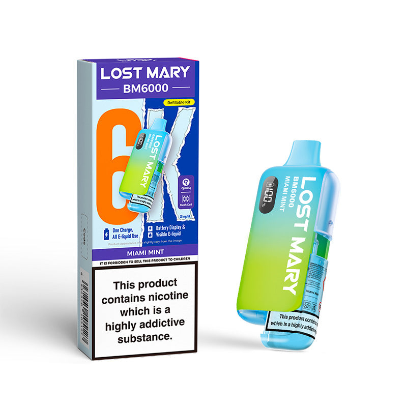 Lost Mary BM6000 Refillable Kit (MIAMI MINT)