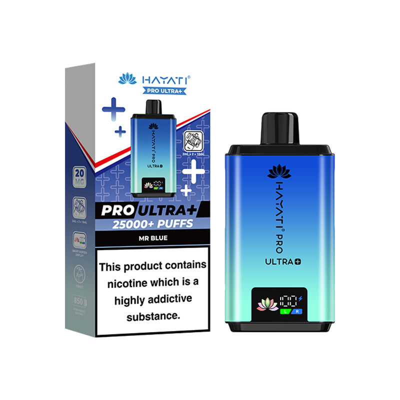 Hayati Pro Ultra+ 25K Prefilled Pod Kit Mr Blue