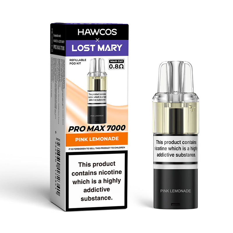 HAWCOS x Lost Mary Pro Max 7000 Refillable Pod (PINK LEMONADE)
