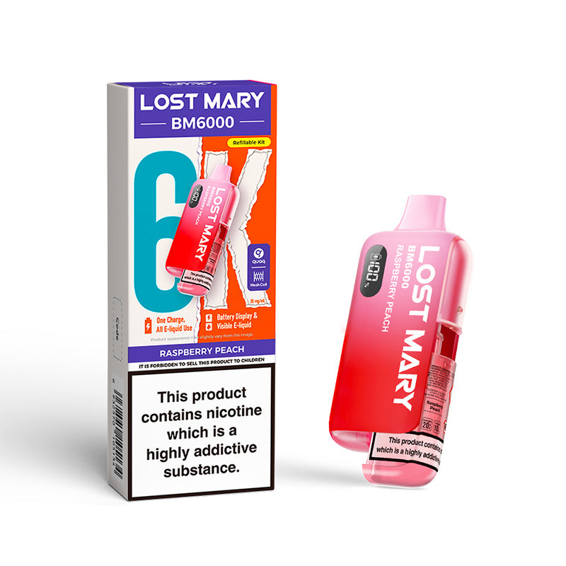 Lost Mary BM6000 Refillable Kit (RASPBERRY PEACH)