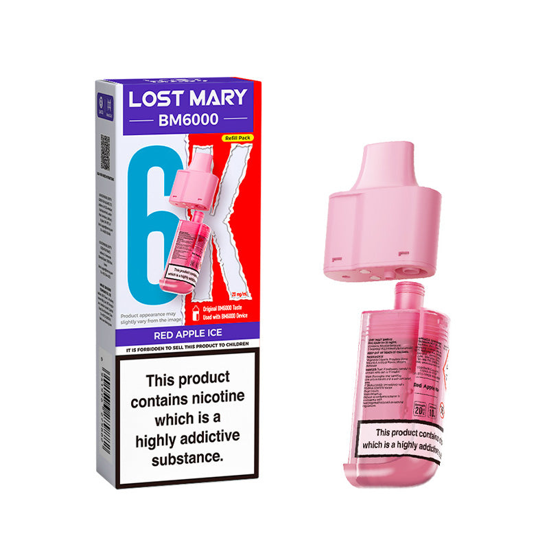 Lost Mary BM6000 Replaceable Pod (RED APPLE ICE)