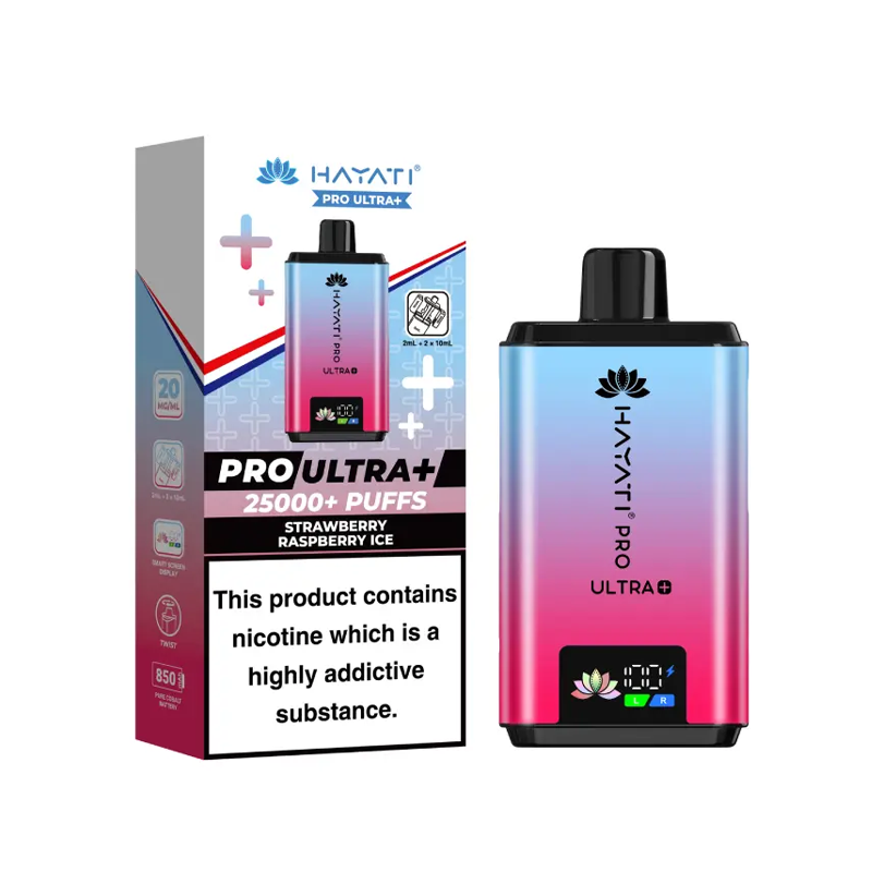 Hayati Pro Ultra+ 25K Prefilled Pod Kit Strawberry Raspberry Ice