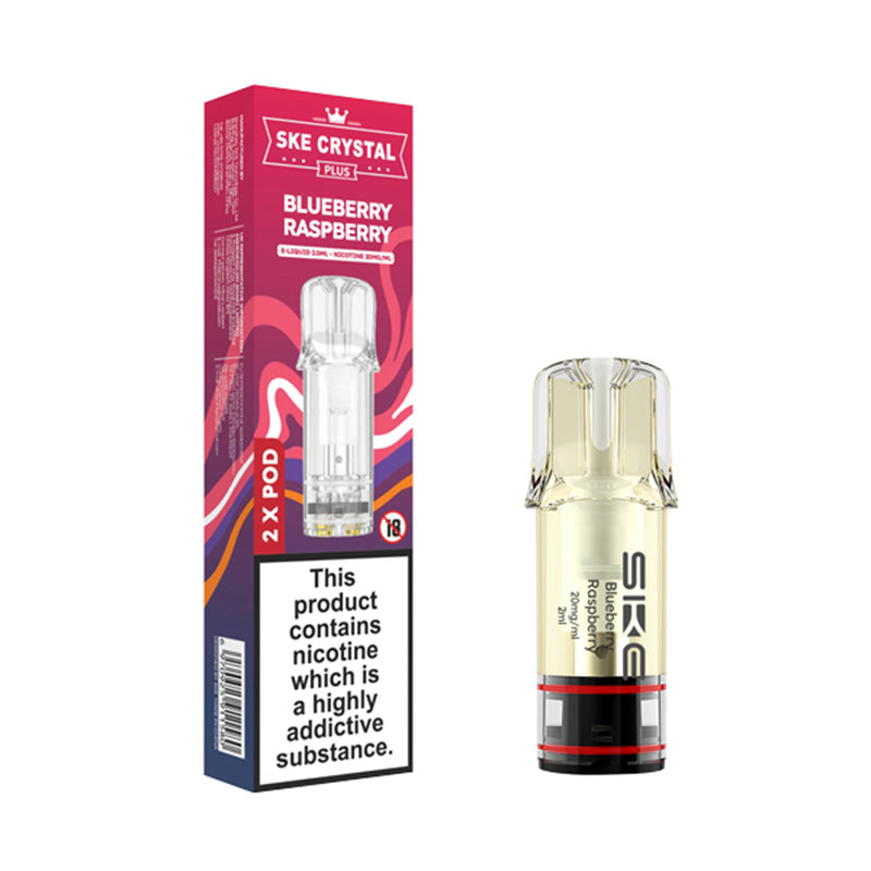 SKE Crystal Plus Prefilled Pods 2 Pack (BLUEBERRY RASPBERRY)