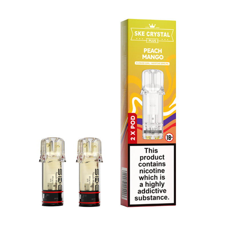 SKE Crystal Plus Prefilled Pods 2 Pack (PEACH MANGO)