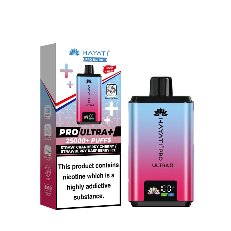 Hayati Pro Ultra+ 25K Prefilled Pod Kit Straw' Cranberry Cherry- Strawberry Raspberry