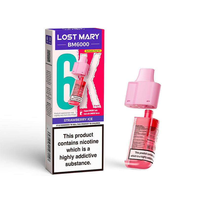 Lost Mary BM6000 Replaceable Pod (STRAWBERRY ICE)