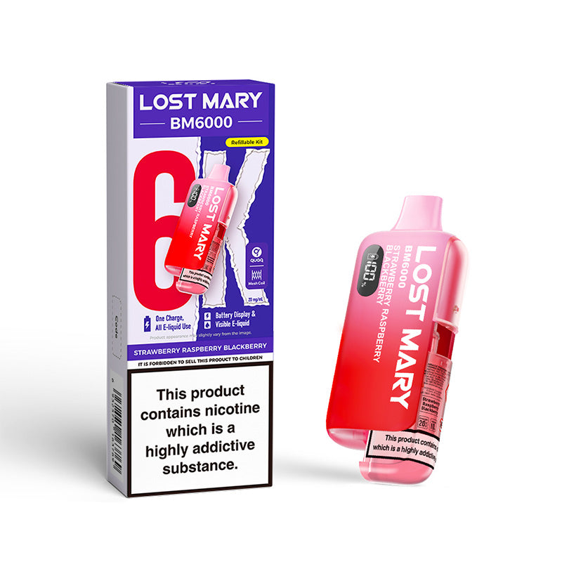 Lost Mary BM6000 Refillable Kit (STRAWBERRY RASPBERRY BLACKBERRY)