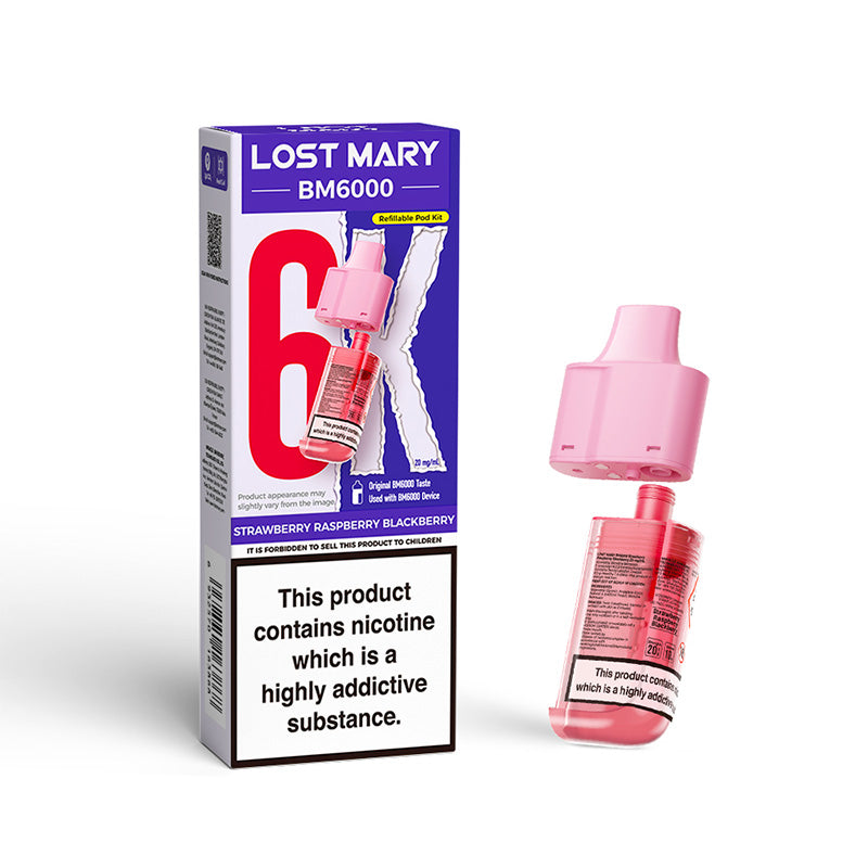 Lost Mary BM6000 Replaceable Pod (STRAWBERRY RASPBERRY BLACKBERRY)