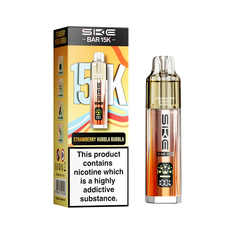 SKE Bar 15K Prefilled Pod Kit (STRAWBERRY HUBBLA BUBBLA)