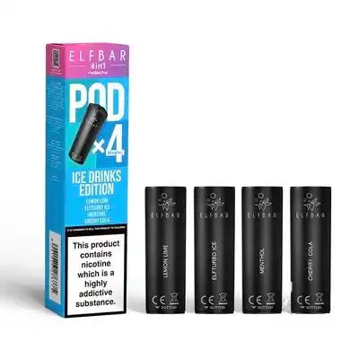 1Elf Bar 4 in 1 Prefilled Pods 4 pack (ICE DRINK EDITION)