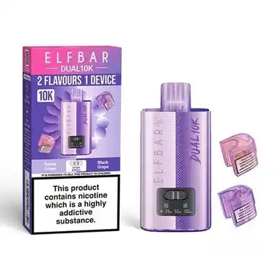 Elf Bar Dual 10K Legal Big Puff Device Grape Edition