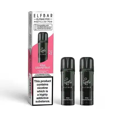 Elf Bar 600 Prefilled Pods 2 Pack Pink Grapefruit