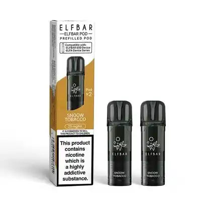 Elf Bar 600 Prefilled Pods 2 Pack Snoow Tobacco