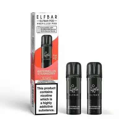 Elf Bar 600 Prefilled Pods 2 Pack Watermelon Strawberry