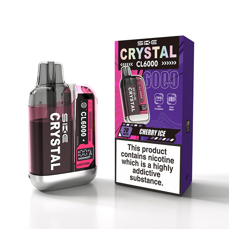 SKE Crystal CL6000 Legal Big Puff Device (CHERRY ICE)