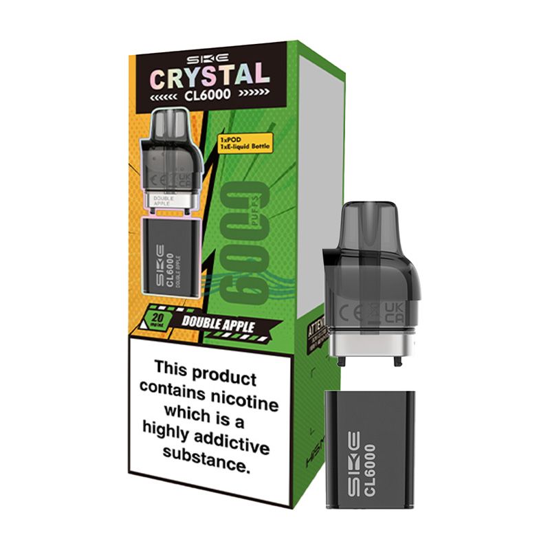 SKE Crystal CL6000 Prefilled Pods (DOUBLE APPLE)