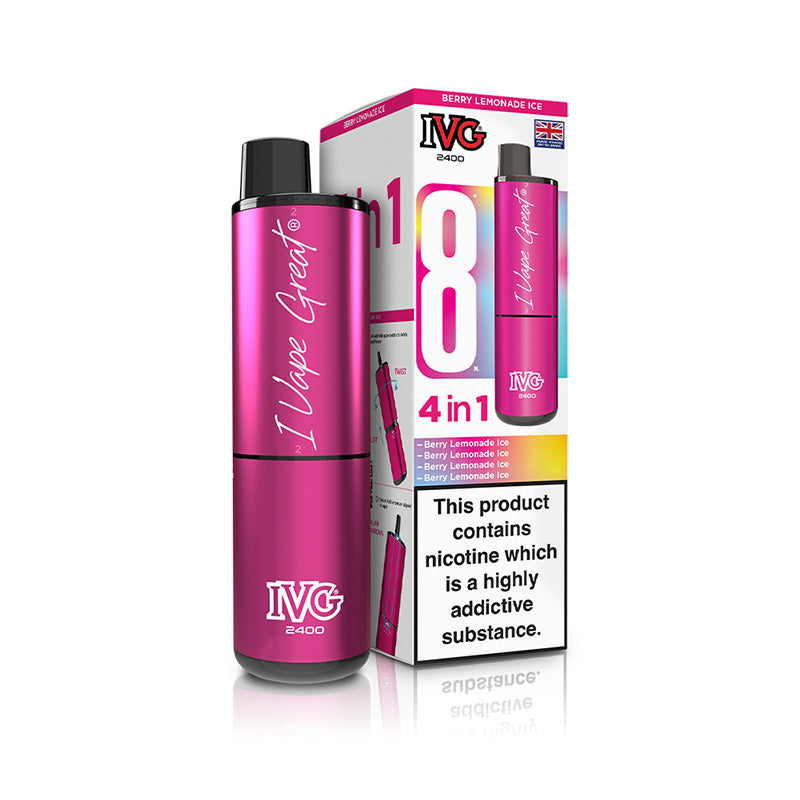 IVG 2400 4 In 1 Rechargeable Pod Kits (BERRY LEMONADE ICE)