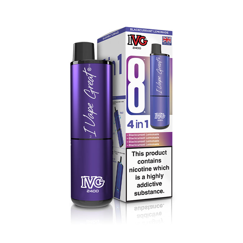 IVG 2400 4 In 1 Rechargeable Pod Kits (BLACKCURRANT LEMONADE)